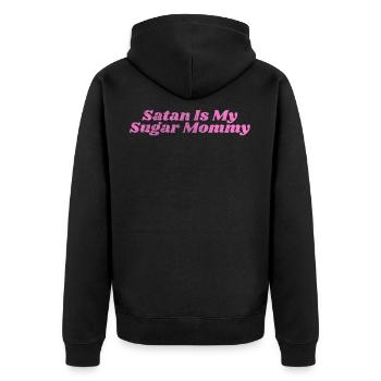 Satan est ma maman de sucre I Toyboy Babyboy BDSM Sub - Veste à capuche bio Premium Unisexe - noir - Dos - Nico (187cm)