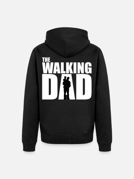 The WALKING DAD white - Unisex Premium Organic Zip Hoodie - black