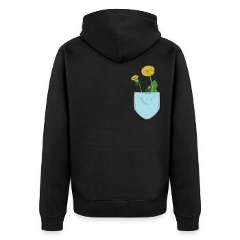 Pissenlit en sac cadeau pour les fans de pissenlit - Veste à capuche bio Premium Unisexe - noir - Dos - Nico (187cm)