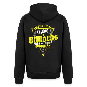 Billiard pool ball chalk snooker - Unisex Premium Organic Zip Hoodie - black - Back - Nico (187cm)