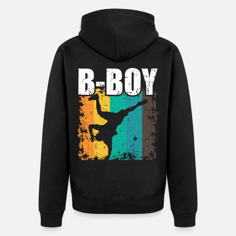 B-Boy Breakdance Enfants Breakdance - Veste à capuche bio Premium Unisexe - noir