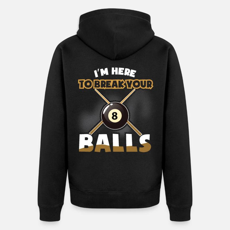 Billard Queue - Billard - Veste à capuche bio Premium Unisexe - noir