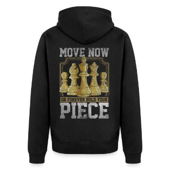 Échecs échecs jeu de société échecs - Veste à capuche bio Premium Unisexe - noir - Dos - Nico (187cm)