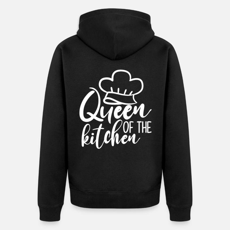 Cuisine Queen - Veste à capuche bio Premium Unisexe - noir
