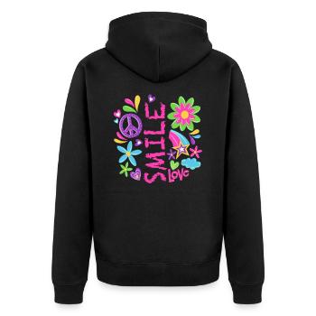 Conception de signe de paix cool - Veste à capuche bio Premium Unisexe - noir - Dos - Nico (187cm)