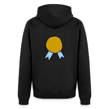 Gagnant du prix de la médaille - Veste à capuche bio Premium Unisexe - noir - Dos - Nico (187cm)