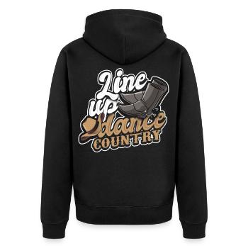 Linedance musique country western danse sport - Veste à capuche bio Premium Unisexe - noir - Dos - Nico (187cm)