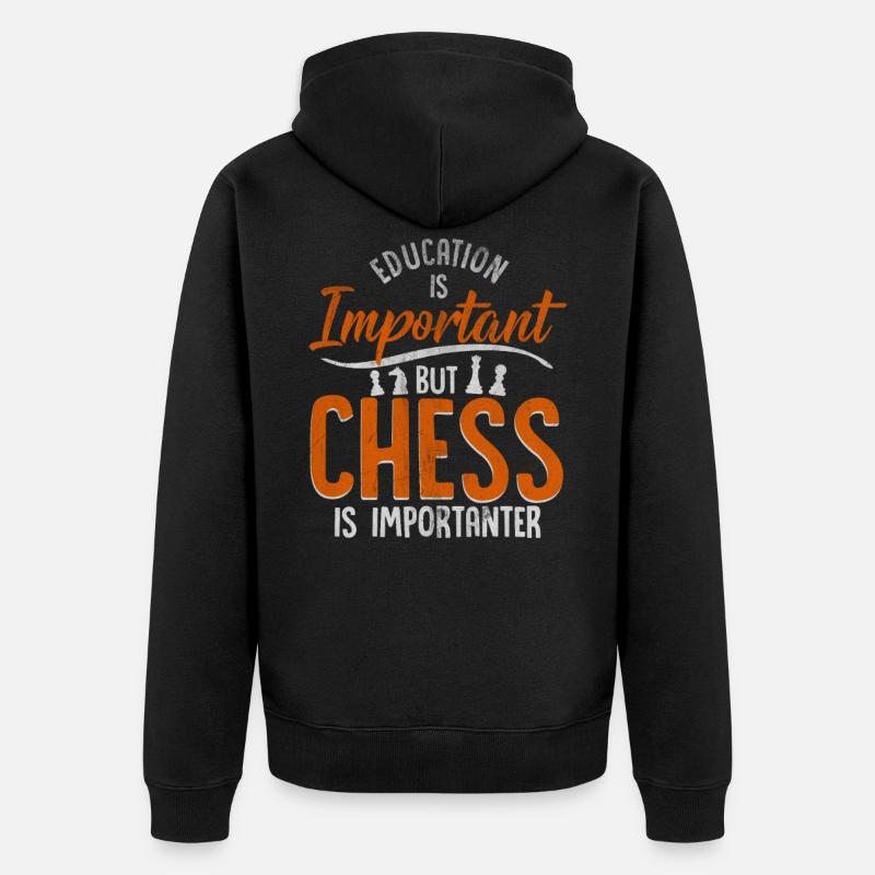 Échecs - Veste à capuche bio Premium Unisexe - noir