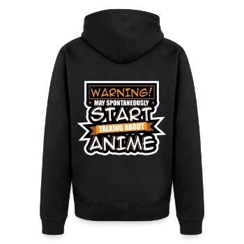 Anime Serien - Unisex Premium Bio Zip Hoodie - Schwarz - Hinten - Nico (187cm)
