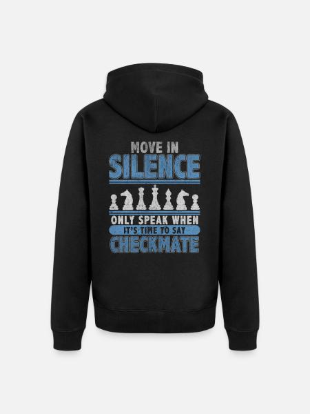 Schach Schachbrett Brettspiel Chess - Premium økologisk unisex-hættejakke - sort