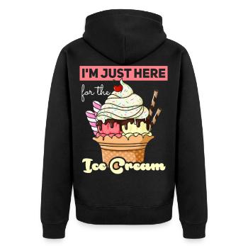 Crème glacée Crème glacée Crème glacée Sundae Cornet de crème glacée - Veste à capuche bio Premium Unisexe - noir - Dos - Nico (187cm)
