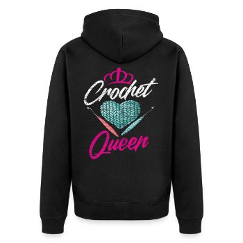 Crochet reine - Veste à capuche bio Premium Unisexe - noir - Dos - Nico (187cm)