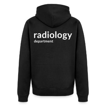 Radiologist, radiologist, radiologist gift - Unisex Premium Organic Zip Hoodie - black - Back - Nico (187cm)