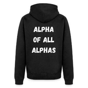 ALPHA OF ALL ALPHAS - Veste à capuche bio Premium Unisexe - noir - Dos - Nico (187cm)