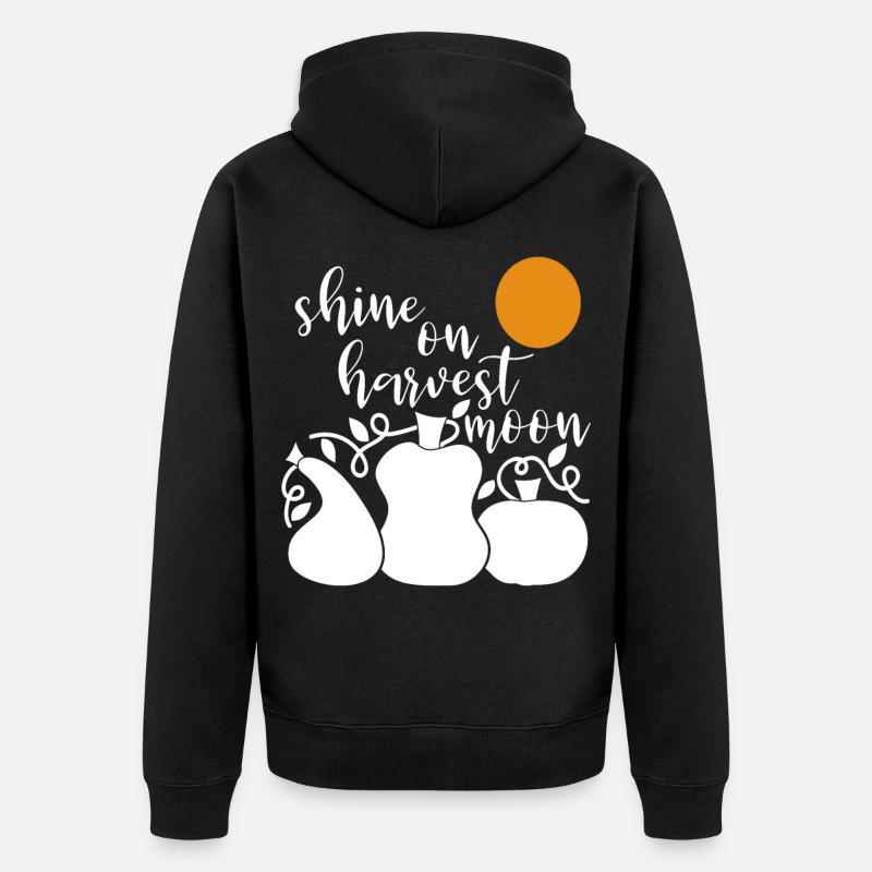 Shine on harvest moon - Veste à capuche bio Premium Unisexe - noir