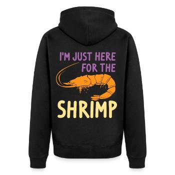 Garnelen Garnelen Meeresfrüchte Liebhaber Geschenk - Unisex Premium Bio Zip Hoodie - Schwarz - Hinten - Nico (187cm)
