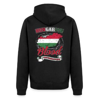 Hongrie - Veste à capuche bio Premium Unisexe - noir - Dos - Nico (187cm)