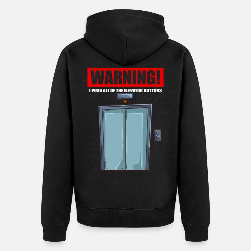Elevator Mechanic Technician Escalator - Unisex Premium Organic Zip Hoodie - black