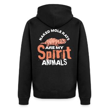 Mull nu rats Rongeurs Africains Mull - Veste à capuche bio Premium Unisexe - noir - Dos - Nico (187cm)