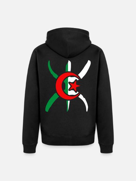 Algerien Berber - Unisex Premium Bio Zip Hoodie - Schwarz