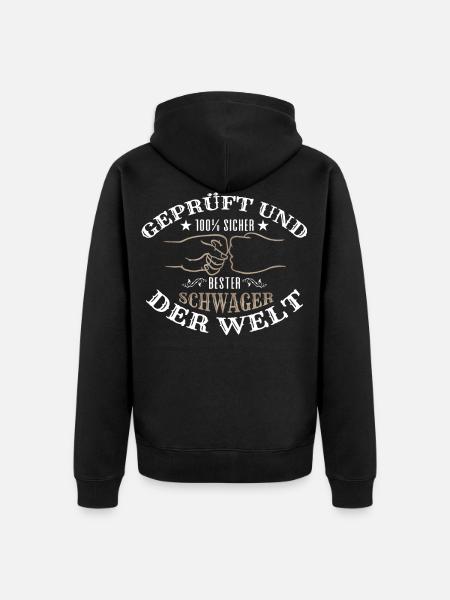 Schwager - Unisex Premium Bio Zip Hoodie - Schwarz