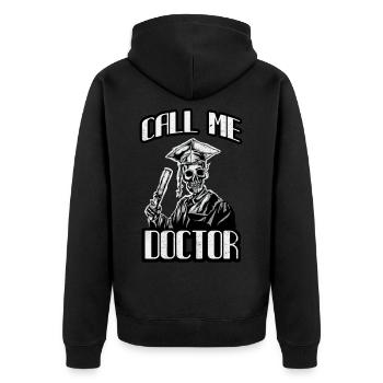 Doctorat de doctortor doctor - Veste à capuche bio Premium Unisexe - noir - Dos - Nico (187cm)