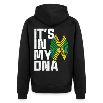 Afrique afrique cadeau vêtements africains - Veste à capuche bio Premium Unisexe - noir - Dos - Nico (187cm)