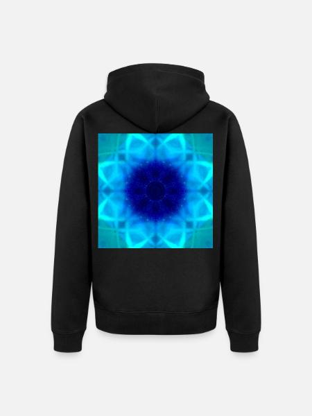 Aurora Borealis Kaleidoscope - Unisex Premium Organic Zip Hoodie - black