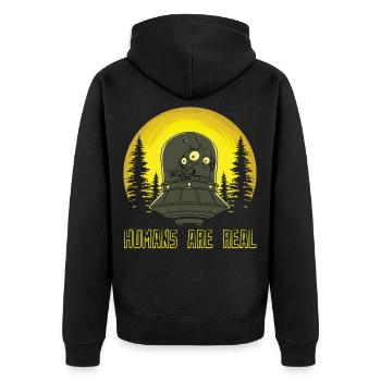 Cadeau drôle d'humanité extraterrestre UFO extraterrestre - Veste à capuche bio Premium Unisexe - noir - Dos - Nico (187cm)