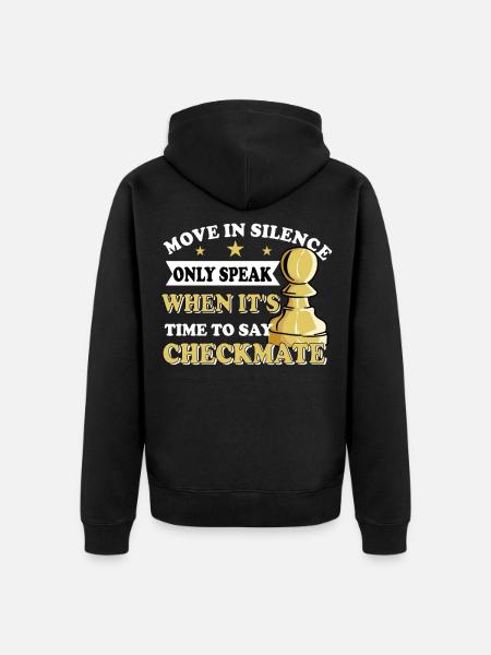 Échecs échecs jeu de société échecs victoire - Veste à capuche bio Premium Unisexe - noir