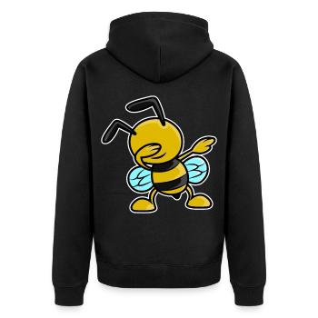 Bee dabbing cool trend dab dance beekeeper gift - Unisex Premium Organic Zip Hoodie - black - Back - Nico (187cm)