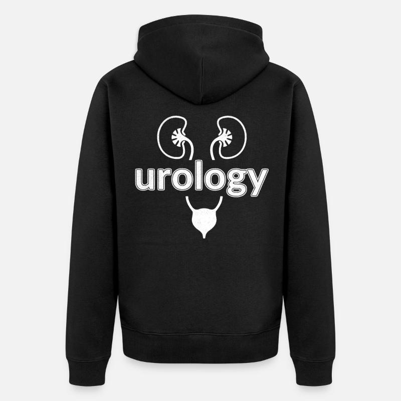 Cadeau drôle d'urologie - Veste à capuche bio Premium Unisexe - noir