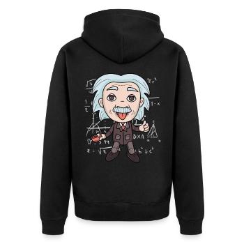 Skull with flowers Best gift - Unisex Premium Organic Zip Hoodie - black - Back - Nico (187cm)