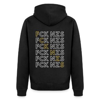 FCK NZS contre les Nazis Anti Afd - Veste à capuche bio Premium Unisexe - noir - Dos - Nico (187cm)