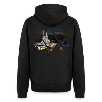 Cologne Cologne Cathedral skyline - Unisex Premium Organic Zip Hoodie - black - Back - Nico (187cm)