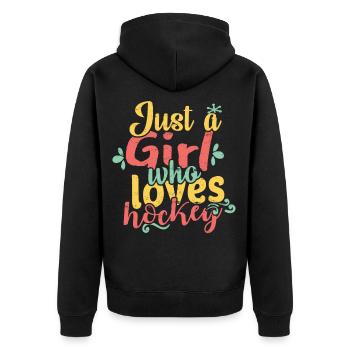 le hockey - Veste à capuche bio Premium Unisexe - noir - Dos - Nico (187cm)
