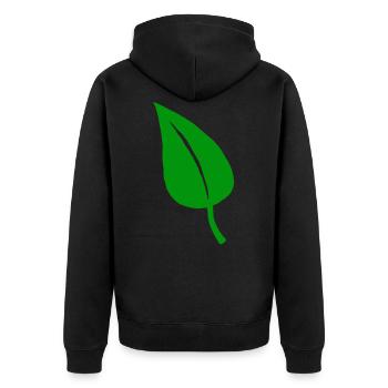 Feuilles jardin nature vert jardinage bio feuille verte - Veste à capuche bio Premium Unisexe - noir - Dos - Nico (187cm)