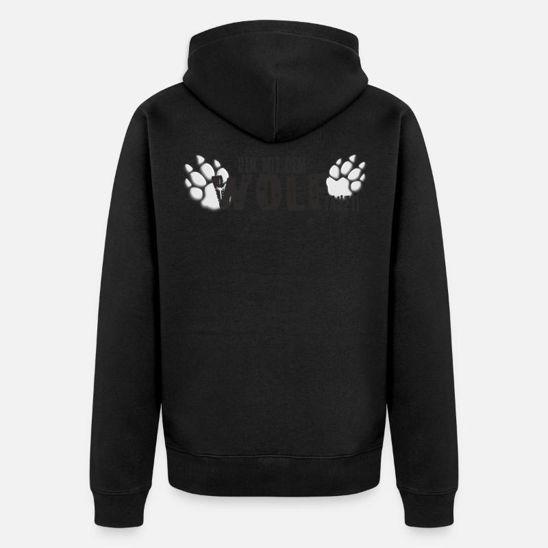 Danse du loup Qui danse avec le loup - Veste à capuche bio Premium Unisexe - noir