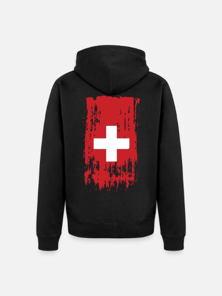 Switzerland Switzerland Switzerland - Unisex Premium Organic Zip Hoodie - black