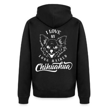 Chihuahua - Veste à capuche bio Premium Unisexe - noir - Dos - Nico (187cm)