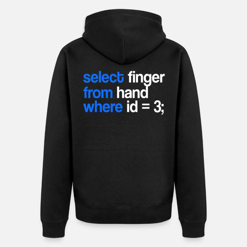 Informatiker Hardware Software Geschenk - Unisex Premium Bio Zip Hoodie - Schwarz