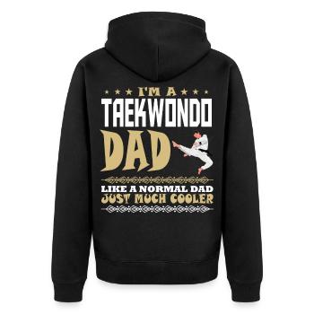 Taekwondo Dad Tae Kwon Do Father Take One Do - Veste à capuche bio Premium Unisexe - noir - Dos - Nico (187cm)