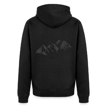 Montagne randonnée alpinisme chaîne de montagnes randonnée - Veste à capuche bio Premium Unisexe - noir - Dos - Nico (187cm)