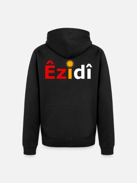 Ezidi mit yezidi Flagge - Unisex Premium Bio Zip Hoodie - Schwarz