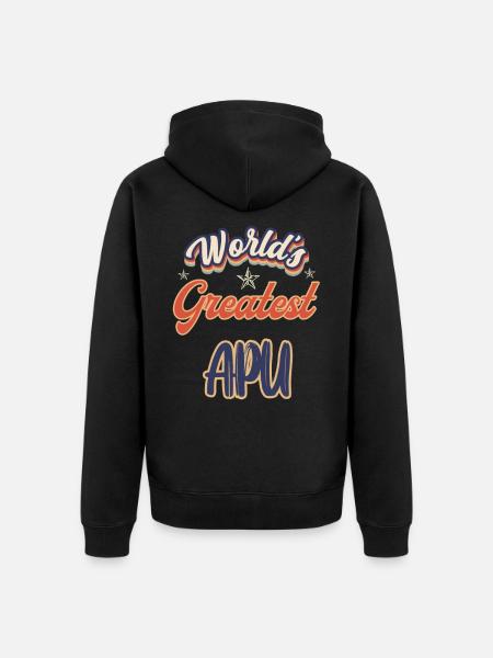 WORLDS GREATEST APU - Unisex Premium Organic Zip Hoodie - black