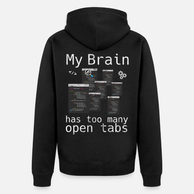 programmeur - Veste à capuche bio Premium Unisexe - noir