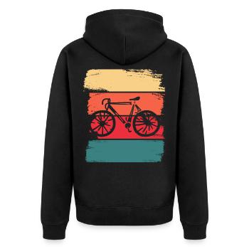 Balade à vélo cycliste cycliste dames - Veste à capuche bio Premium Unisexe - noir - Dos - Nico (187cm)