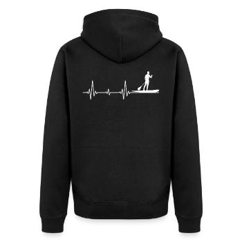 Paddleboard Paddleboard Paddle Heartbeat Cadeau - Veste à capuche bio Premium Unisexe - noir - Dos - Nico (187cm)
