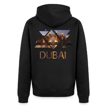 Dubai Émirats Arabes Unis The Palm - Veste à capuche bio Premium Unisexe - noir - Dos - Nico (187cm)