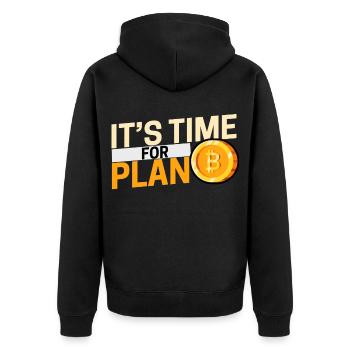 Bitcoin - Veste à capuche bio Premium Unisexe - noir - Dos - Nico (187cm)